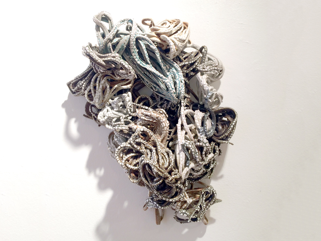 SHOSHI KANOKOHATA: "Untitled Composition", 18" x 15" x 8", ceramic, 2015